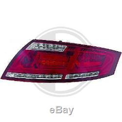 1040890 Pair Of Red Rear Lights For Audi Tt Coupe, 8j Type Convertible