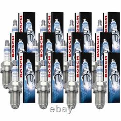 12x BOSCH Super 4 Spark Plug for Porsche 911 Cabriolet 964 3.6 Carrera Ford