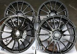 17 Black Fx004 Audi Alloy Wheels 90 100 80 Saab Convertible Coupe 900 9000 4x108