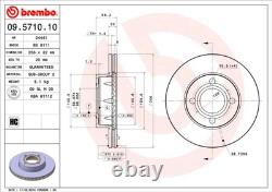 2 Front Axle Brake Discs for Audi 80 Cabriolet Coupe