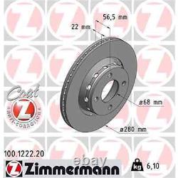2 Zimmermann Front Brake Discs for Audi 80 Coupe Cabriolet
