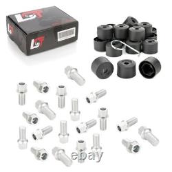 20X Wheel Bolts Ball Seat M14x1.5x27 Caps for Audi Cabrio Coupe Quattro