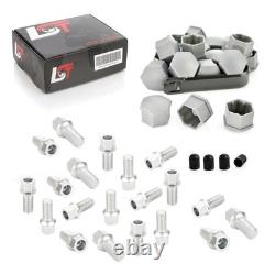 20x Wheel Bolts Ball Seat M14x1.5x27 Caps for Audi Cabrio Coupe Quattro