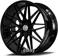 22 Black Alloy Wheels Zx4 For Audi A6 C7 A8 Q3 Q5 Q7 5x112 Tt Coupe Cabriolet