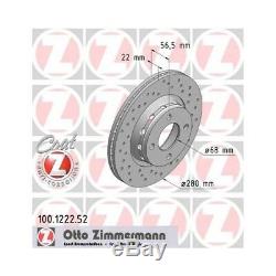 2x Zimmermann Sport Brake Discs Audi Coupe 89 8b Cabriolet 8g7 B4 80