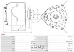 AS-PL Alternator Dynamo A0091 for VW GOLF II (19E, 1G1) GOLF I Cabriolet (155)