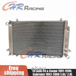 Aluminum Radiator For 1991-1996 Audi 80 & Coupe, 1992-2000 Cabriolet 2.6L/ 2.8L