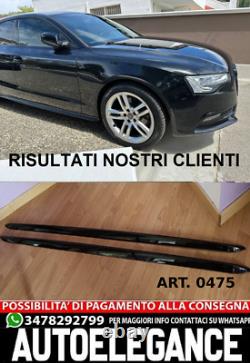 Audi A5 07-15 Cabrio Coupe Lower Door Sill Sline Look Glossy Black