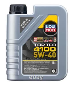 BOSCH Inspection Set 6L Liqui Moly Top Tec 4100 5W-40 for Audi VW Cabriolet