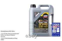 BOSCH Inspection Set 6L Liqui Moly Top Tec 4100 5W-40 for Audi VW Cabriolet