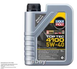 BOSCH Inspection Set 6L Liqui Moly Top Tec 4100 5W-40 for Audi VW Cabriolet