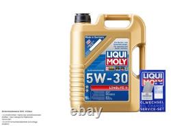 BOSCH Inspection Set 8 L Liqui Moly Longlife 3 5W-30 for Audi Cabriolet 2.3 E