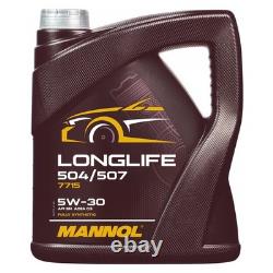 BOSCH Inspection Set 8 L MANNOL 5W-30 LONGLIFE For Audi Cabriolet 2.6 2.8 A6