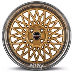 Borbet B 7.0x17 ET38 4x108 GOLDP Wheels for Audi 80 80 Avant 80 Cabrio 80 Coupe