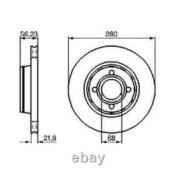 Bosch Front Brake Discs + Pads for Audi 80 Coupe Cabriolet