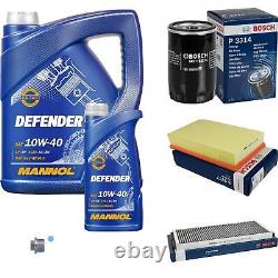 Bosch Inspection Set 6L Mannol Defender 10W-40 for Audi, Cabriolet 2.6 1.8