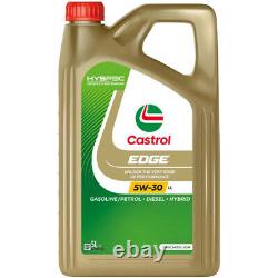 Castrol EDGE TITANIUM 5W-30 LL Oil Filter 12L for Audi 80 2.0 Cabriolet