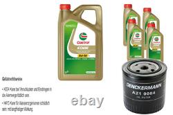 Castrol EDGE TITANIUM 5W-30 LL Oil Filter 9L for Audi Cabriolet 2.6 2.8