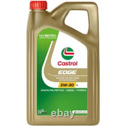Castrol EDGE TITANIUM 5W-30 LL Oil Filter 9L for Audi Cabriolet 2.6 2.8