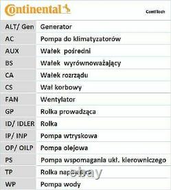 Continental Distribution Kit For Audi 80 2.8,2.6, A8 2.8, A4 2.8, Cabriolet 2.6