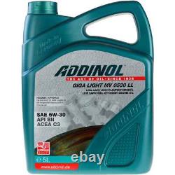 DENCKERMANN Inspection Set ADDINOL GIGA LIGHT 5W-30 8L For Audi Cabriolet 2.6