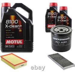 DENCKERMANN Inspection Set Motul 8100 5W-30 7L for Audi Cabriolet 2.6 2.8 80