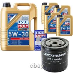 Denckermann Oil Filter Liqui Moly Longlife III 5W-30 9L for Audi Cabriolet