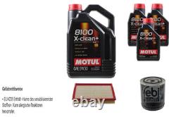 FEBI BILSTEIN Inspection Set 8L Motul 8100 X-Clean+ 5W30 for Audi Cabriolet