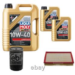 FEBI Inspection Set 7L LIQUI MOLY 10W-40 Low Friction for Audi Cabriolet 8G7