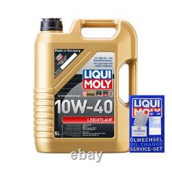 FEBI Inspection Set 7L LIQUI MOLY 10W-40 Low Friction for Audi Cabriolet 8G7