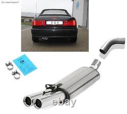 FOX Sport + Exhaust Pipe Audi 80 89 B3 B4 sedan Coupe Cabriolet 2.3l 2x Rolled