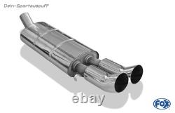 FOX Sport + Vb-Pipe Audi 80 89 B3 B4 Lim Coupe Cabriolet 16V 2.6 2.8 2x76 DTM