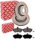 Febi 280mm Discs + Front Pads Suitable For Audi 80 B4 Also Cabriolet
