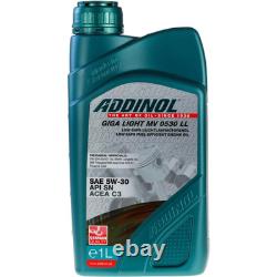 Febi Inspection Set 7L Addinol Giga Light MV 0530 LL for Audi, Cabriolet