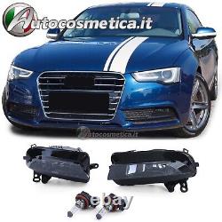 Fog Light Pair Front Grey Smoke for Audi A5 8T 8F Coupe Cabriolet