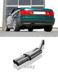 Fox Stainless Steel Exhaust Sport Audi 80 90 Soda Convertible Coupe Type 89 2x76mm 10