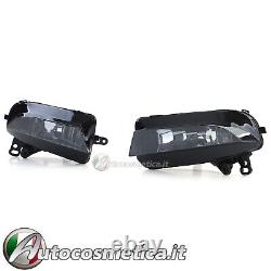 Front Fog Light Pair Grey Smoke for Audi A5 8T 8F Coupe Cabriolet