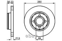 Front axle brake disc for Audi 80 Cabriolet Coupe