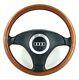 Genuine Audi Nardi Wood And Leather Steering Wheel 80 A4 A3 Vw Golf Mk3 Etc 16b