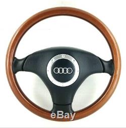 Genuine Audi Nardi Wood And Leather Steering Wheel 80 A4 A3 Vw Golf Mk3 Etc 16b