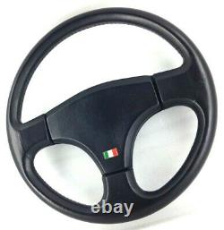 Genuine Personal (nardi) Model Giugiaro Leather Black Direction Rare Wheel! 8d