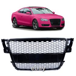 Glossy Black Front Grille for AUDI A5 8T Coupe Cabrio Sportback 07-11