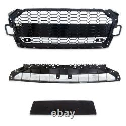 Glossy black front grille for AUDI A5 F5 Coupe Cabrio Sportback 20-24