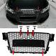 Honeycomb Grille Grill For Audi A5 B8-8t Sedan Coupe Cabrio Rs5 S5