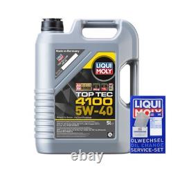 Inspection Set 5L Liqui Moly 5W-40 for VW Golf I Cabriolet 1.8 1.6