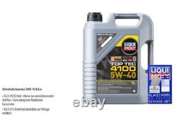 KAMOKA Inspection Set Liqui Moly Top Tec 4100 5W-40 10L for Audi 80 Cabriolet