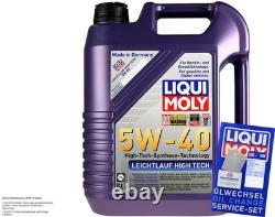 LIQUI MOLY OIL FILTER INSPECTION KIT 5L 5W-40 for Audi Cabriolet 8G7 B4