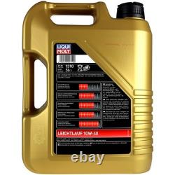 LIQUI Moly Oil Inspection Kit Filter 5 L 10W-40 for Audi Cabriolet 8G7