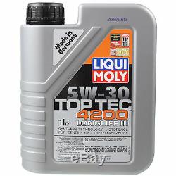 Liqui Moly 6l Toptec 4200 5w-30 Oil + Filter For Audi Cabriolet 8g7 B4 80