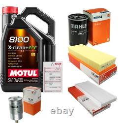 MAHLE Inspection Set 5L MOTUL 8100 X-CLEAN 0W-30 for Audi Cabriolet 2.3 E